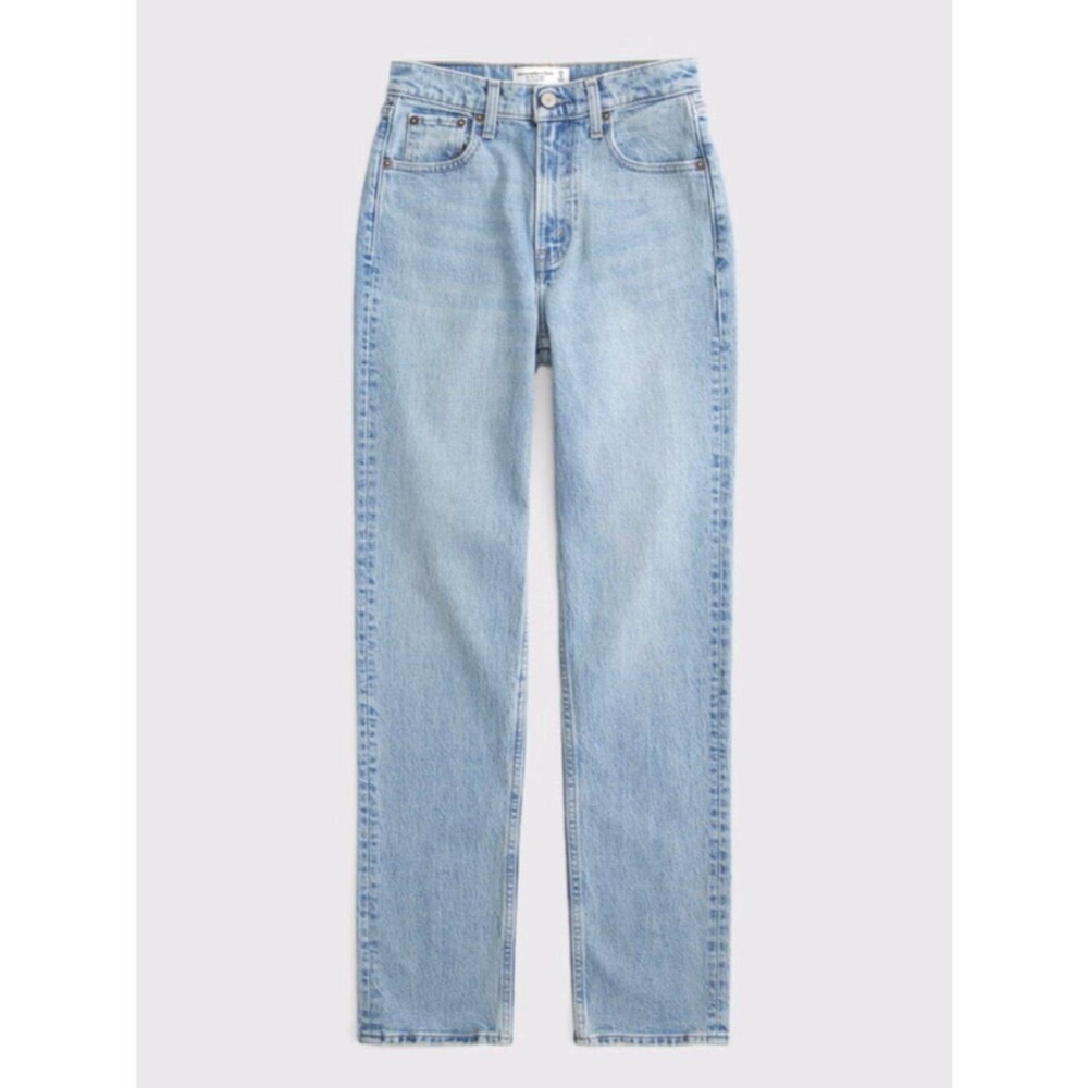 Abercrombie and Fitch Curve Love Ultra High Rise 90s Straight Jean Sz 28 / 6 xl